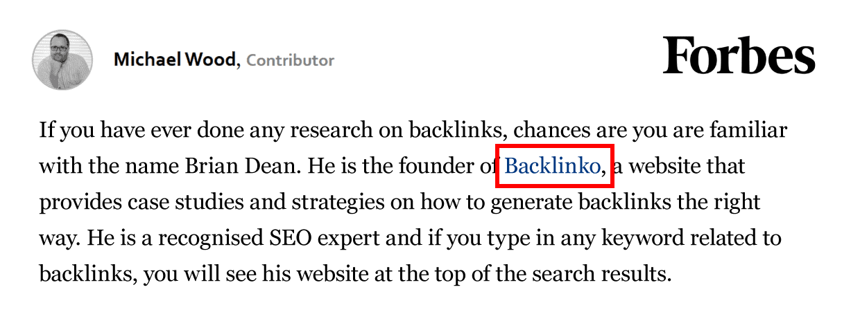 Backlink da Forbes