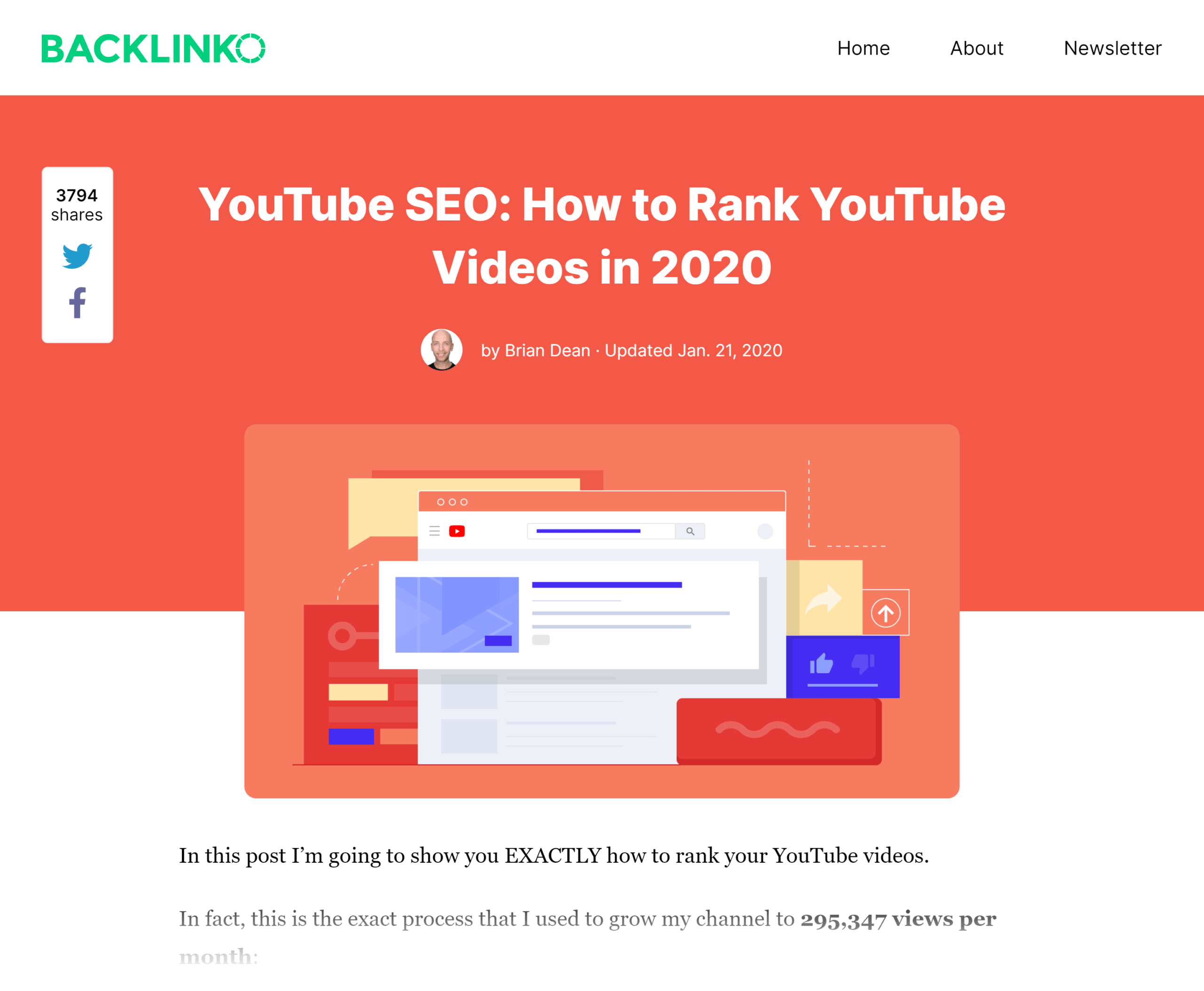 Backlinko – Como classificar a postagem de vídeos do YouTube